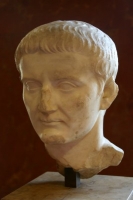 The Emperor Tiberius in Louvre museum and Jesus Christ