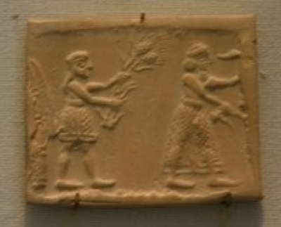 Cylinder Seal of the Priest-King at the Louvre Museum