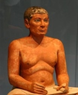 The “Seated Scribe” of the Louvre museum